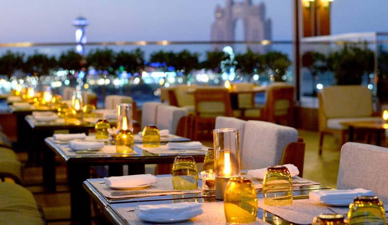 Azura Panoramic Lounge  Upper Deck Table Set Up